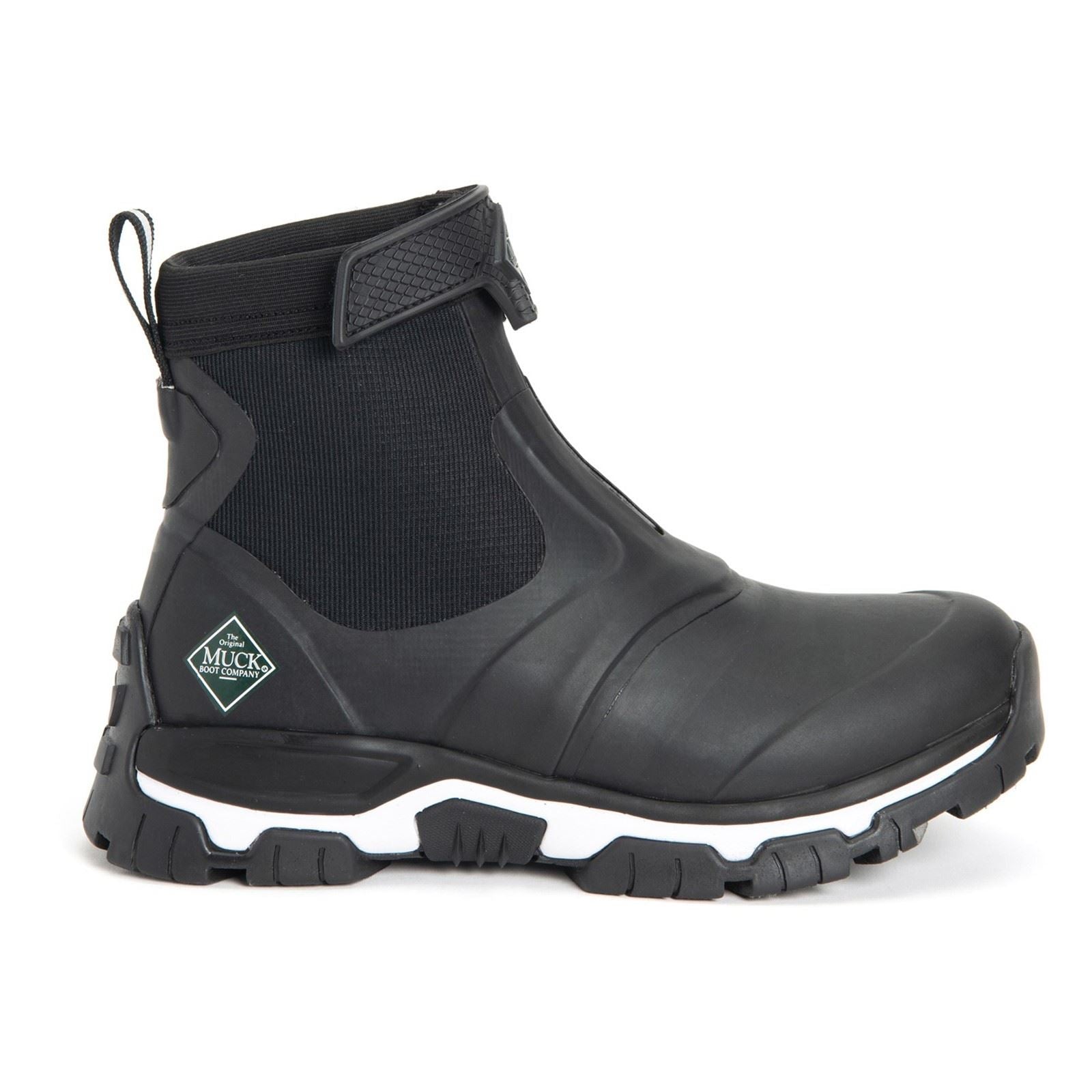 Muck Boots Apex Mid Zip Gummistiefel Schwarz/Weiß