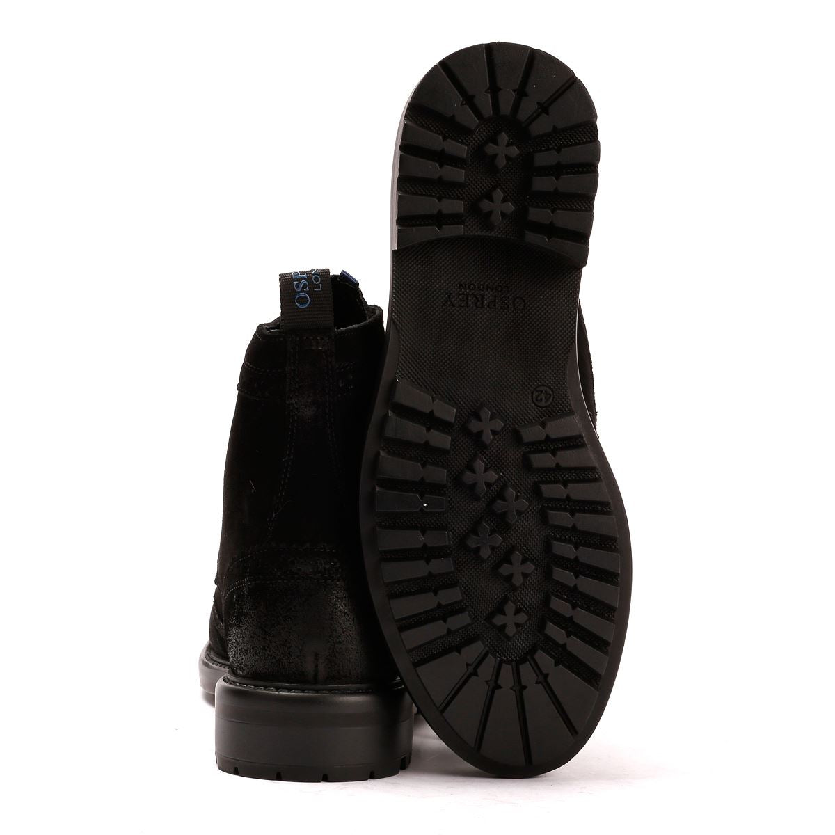 Osprey London The Professor Wildleder Herren Schwarze Stiefel