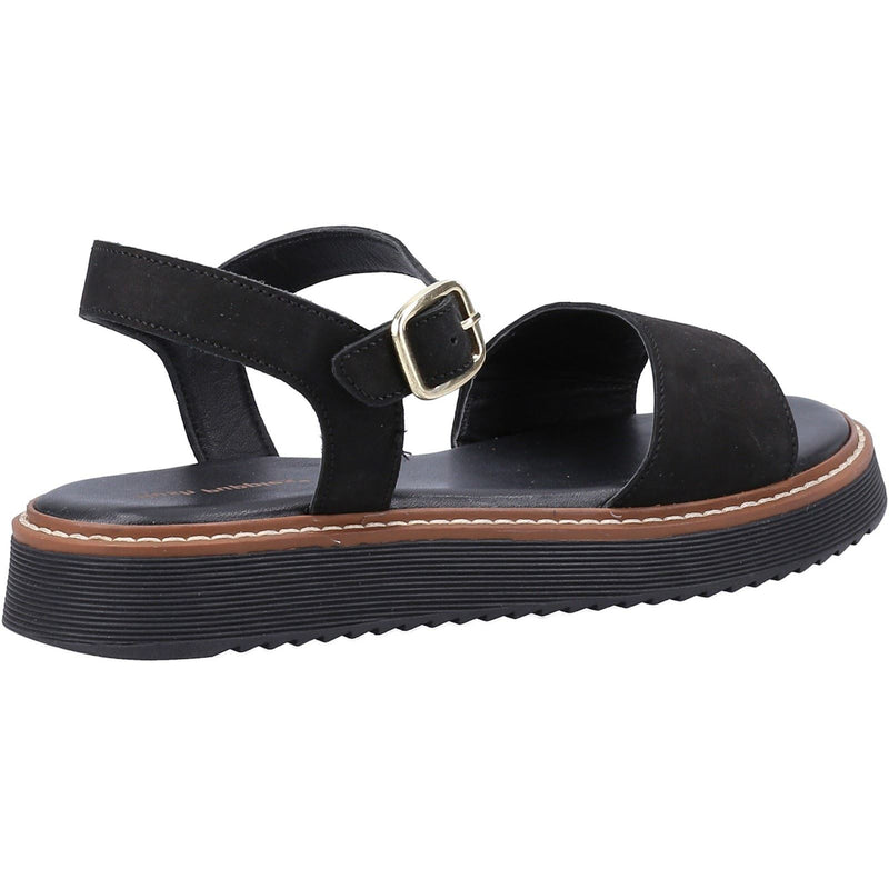 Hush Puppies Cassie Nubuk Damen Sandalen In Schwarz