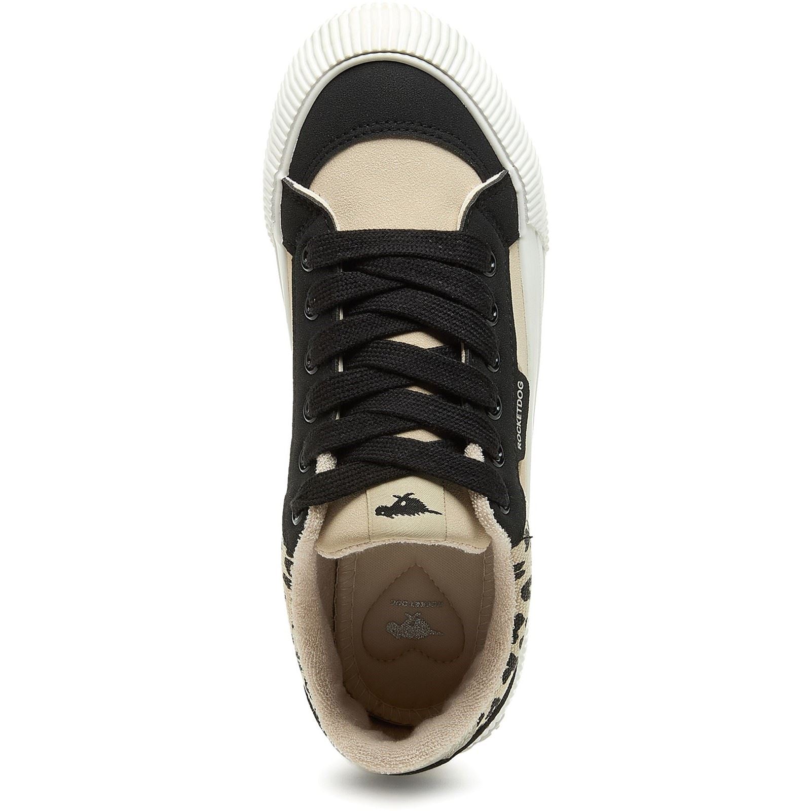 Rocket Dog Cheery Blocked Damen Sneakers Aus Baumwolle In Schwarz/Natur