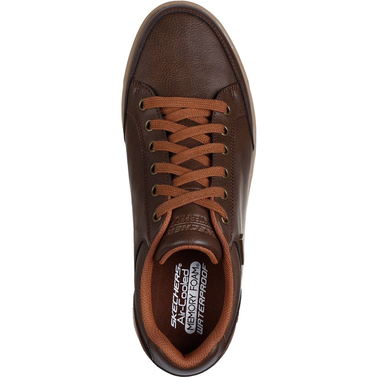 Skechers Cavell Sparkman Polyurethan Herren Schokoladen Schnürschuhe