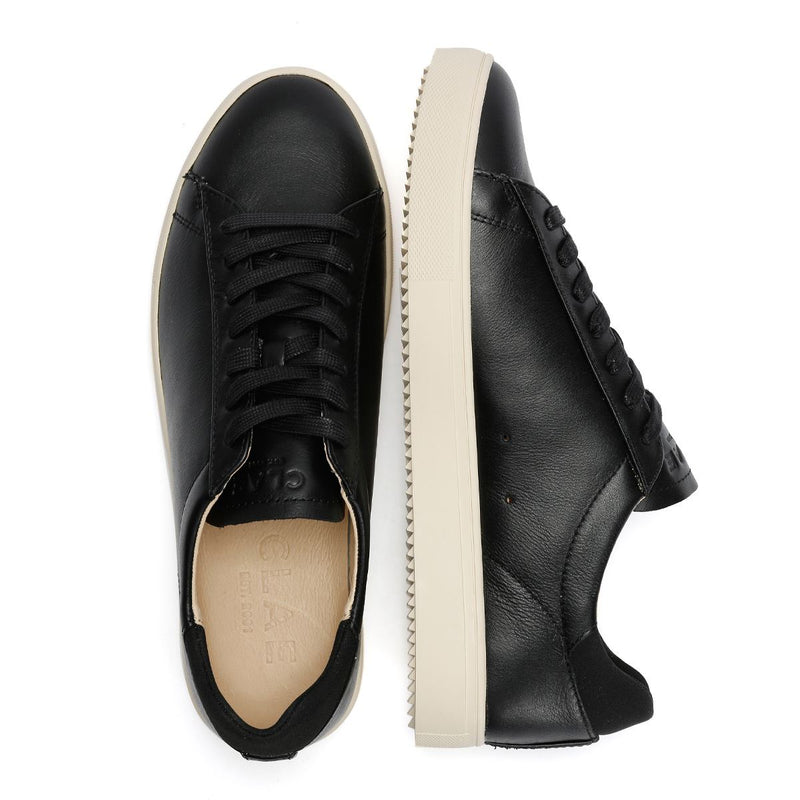 Clae Bradley Herren Schwarz Leder Sneakers