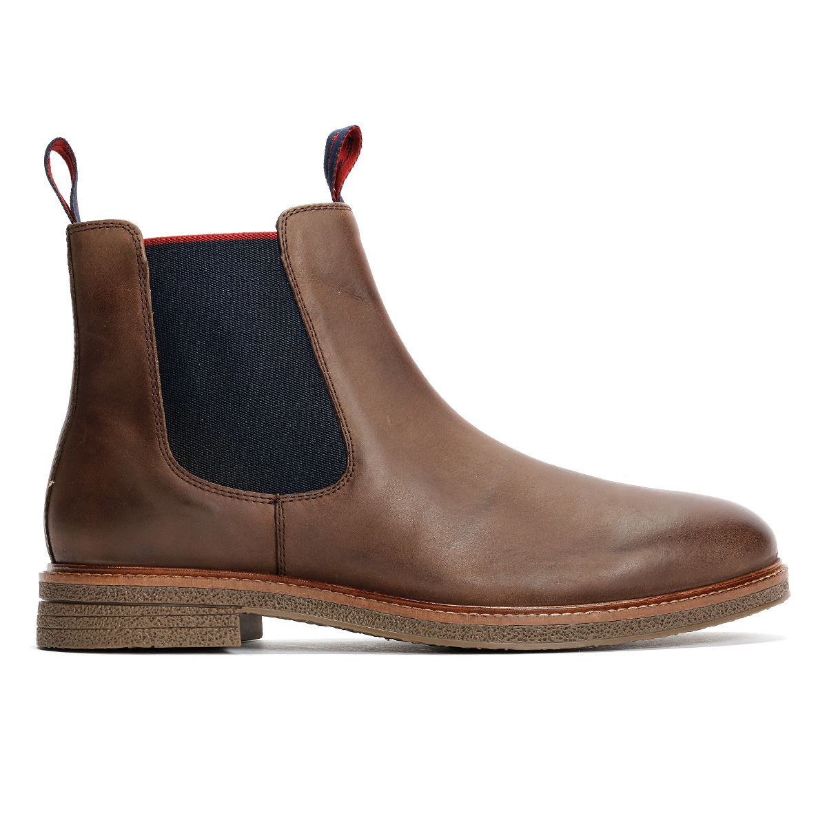 Ben Sherman Walker Chelsea Leder Herren Braune Stiefel