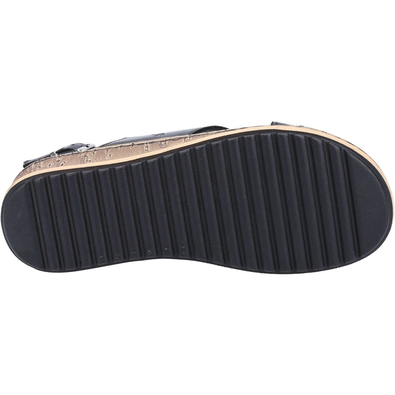 Hush Puppies Elena Damen Keilabsatzschuhe Aus Schwarzem Leder