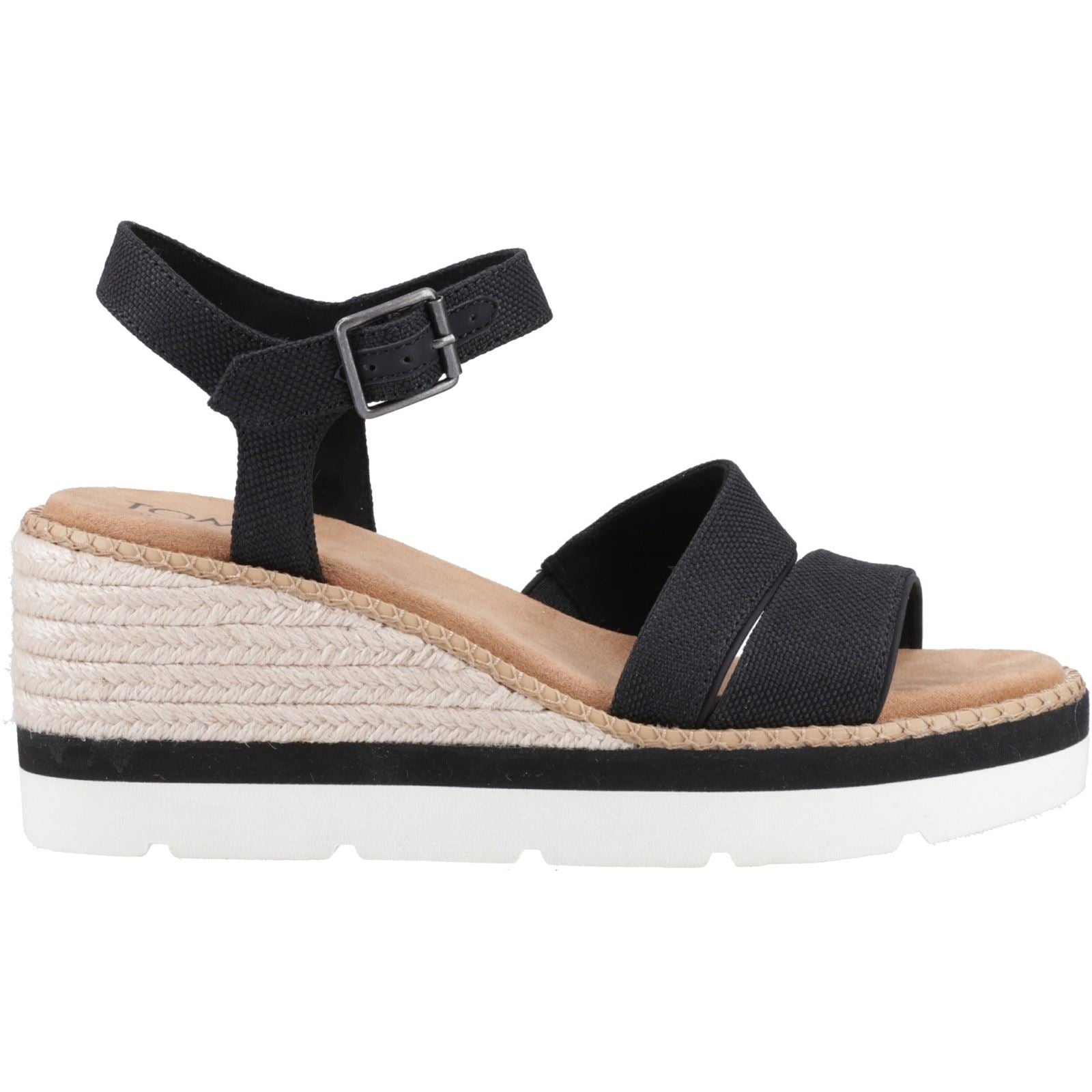 TOMS Darya Synthetik Damen Schwarz Sandalen