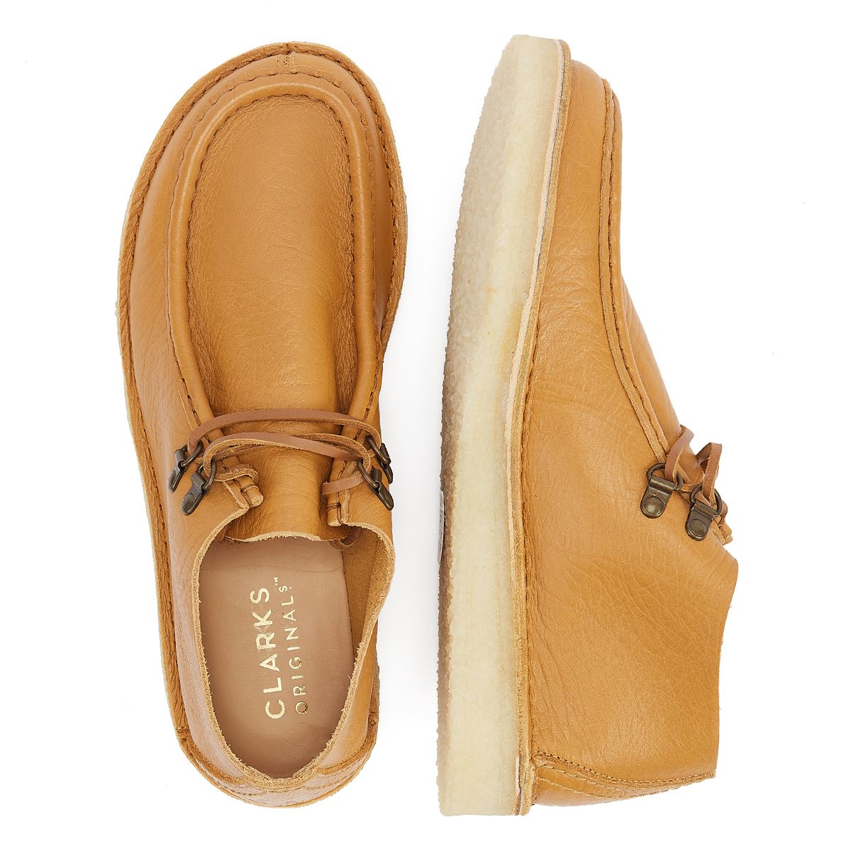 Clarks Wüsten-Nomadenleder Curry Herrenstiefel In Hellbeige