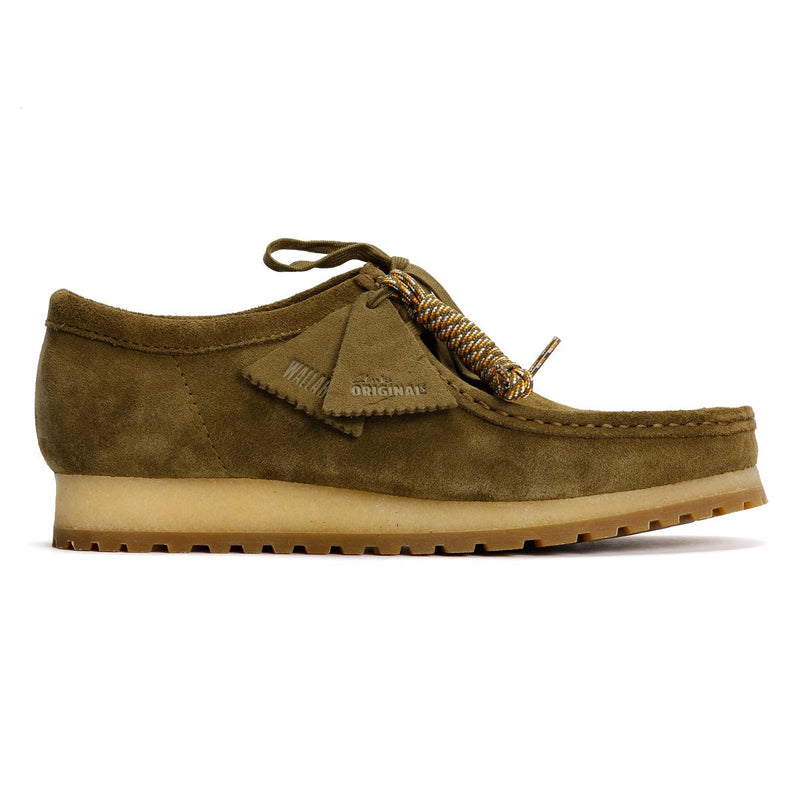 Clarks Originals Wallabee RB Herren Wildleder Schnürschuhe In Grün