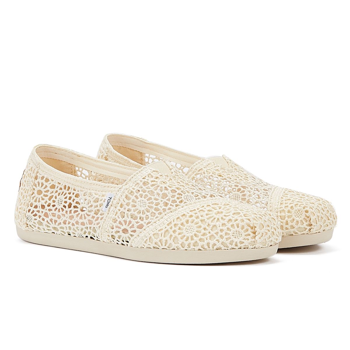 TOMS Apargata Crochet Natural Espadrilles Women's Beige Sandal