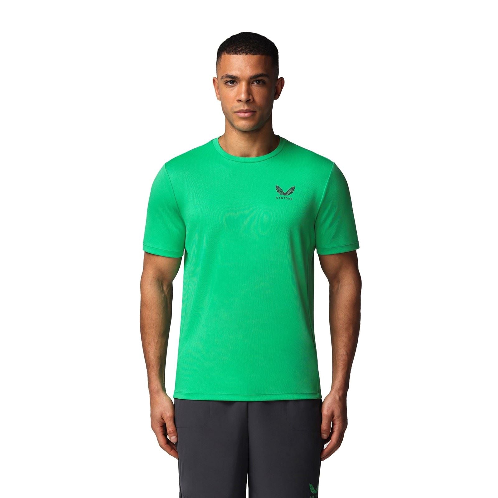 Castore Short Sleeve Polyester Herren Grünes Activewear T-Shirts