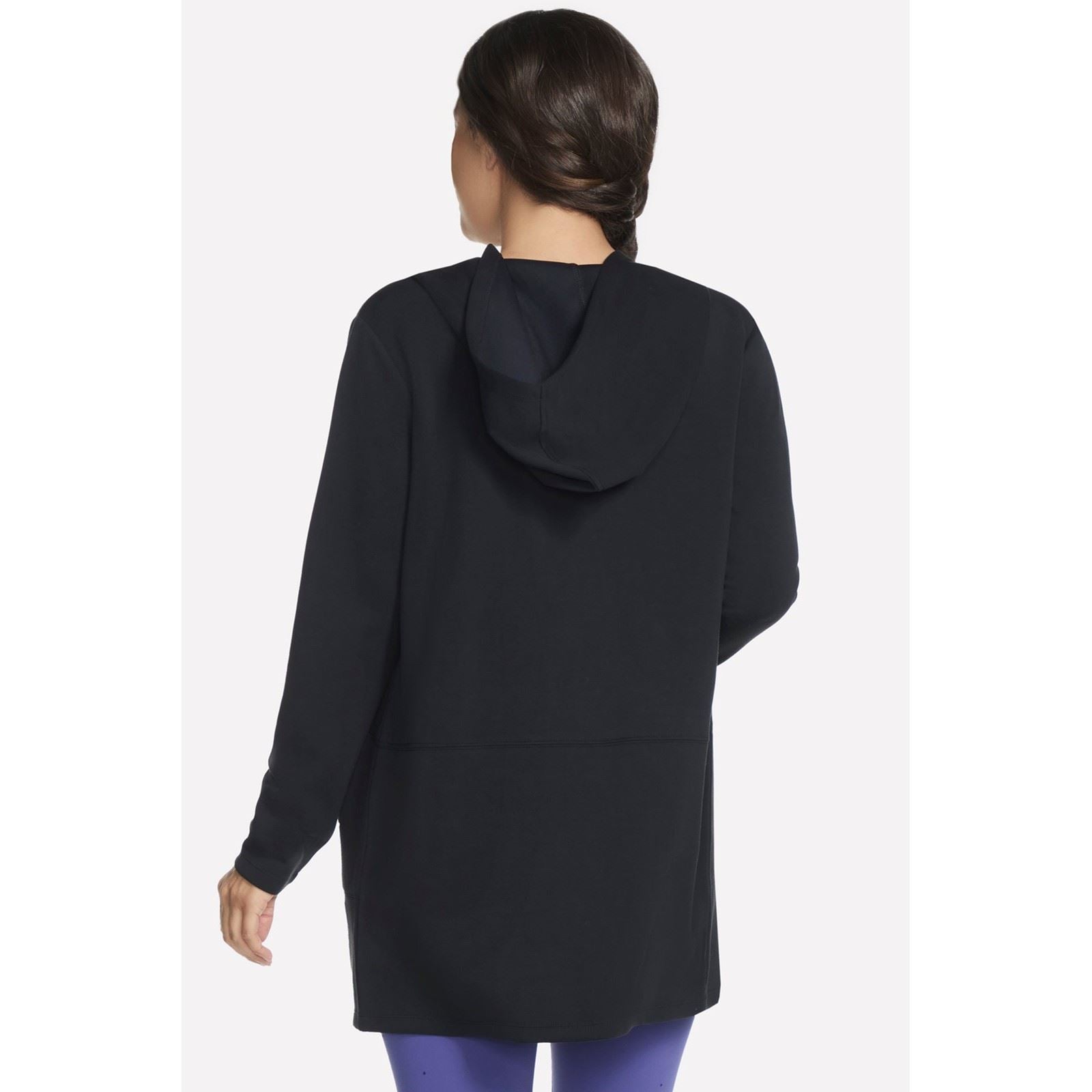 Skechers SKECHLUXE Elevate Restful Hoodigan Damen Schwarze Strickjacken