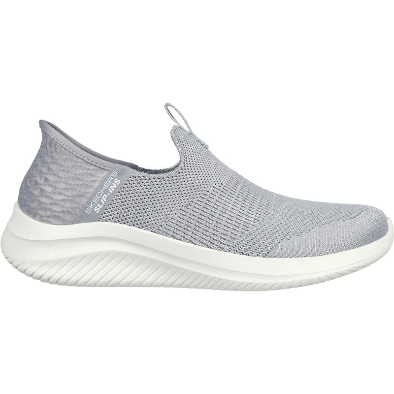 Skechers Ultra Flex 3.0 Smooth Step Textile Damen Sneaker In Hellgrau