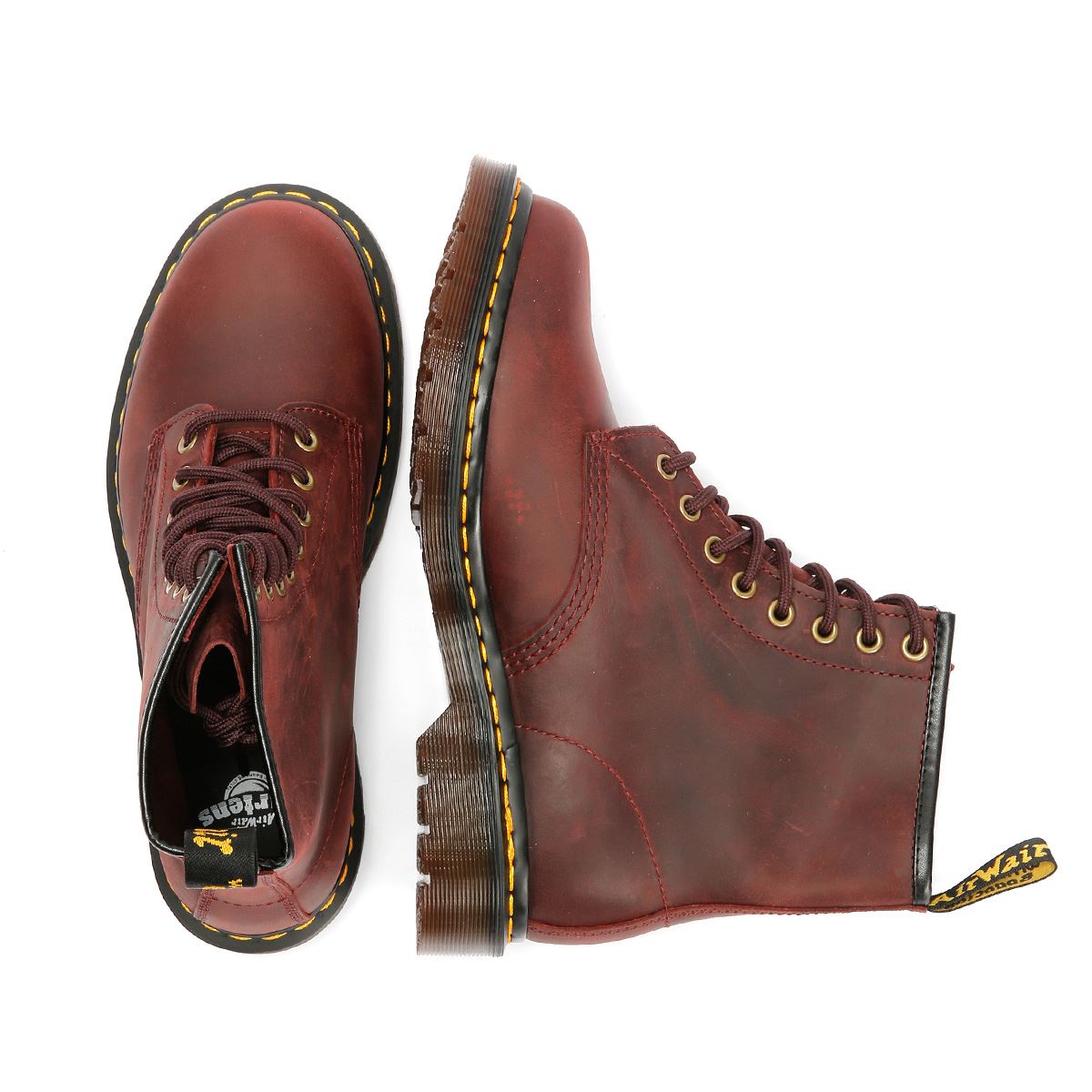 Dr. Martens 1460 Crazy Horse Lederrote Stiefel