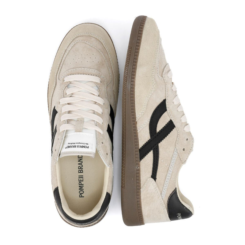 Pompeii Elan Sala Herren Sneaker Aus Weißem Wildleder