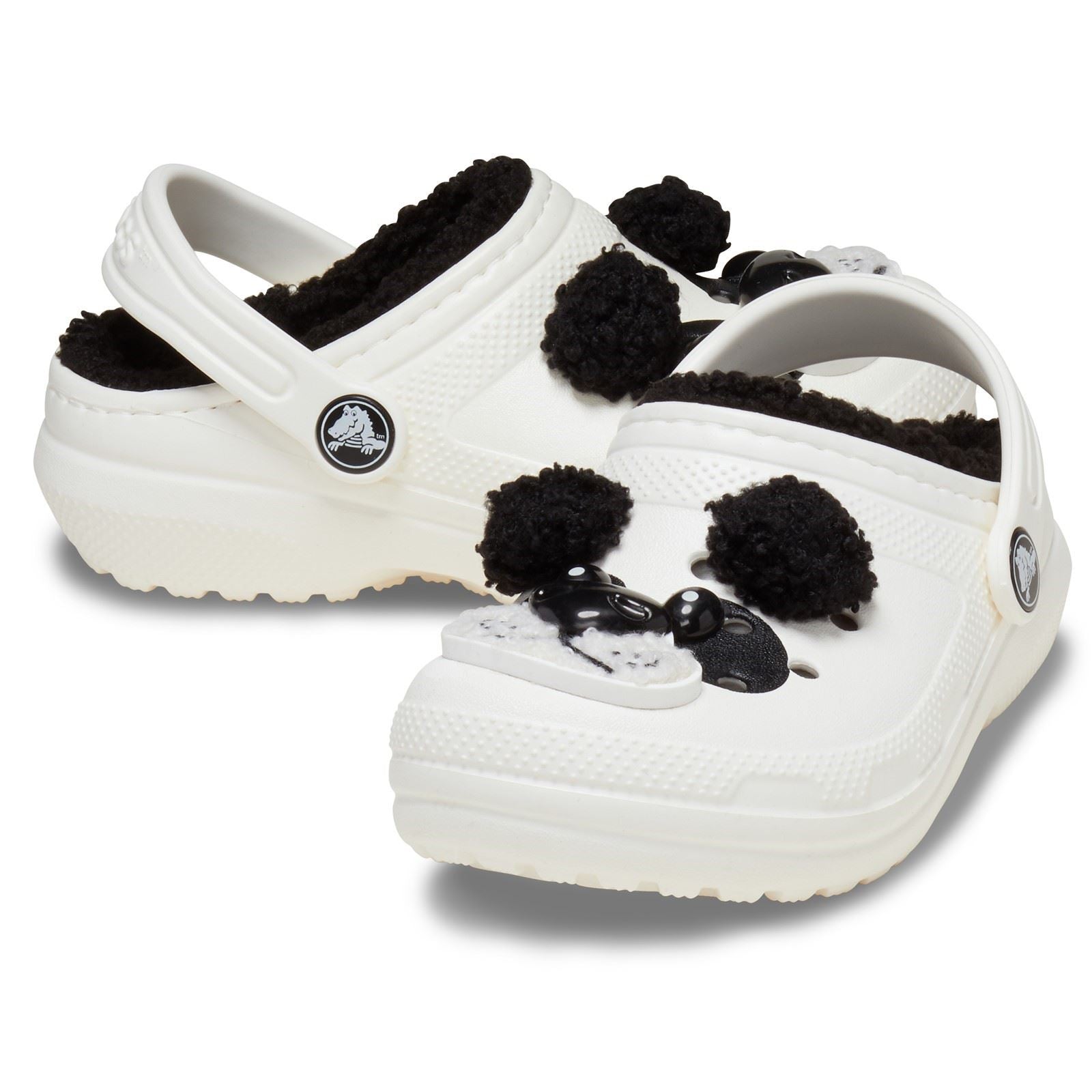 Crocs Classic Lined Fun Lab Thermoplastische Unisex Kinder Panda Clogs