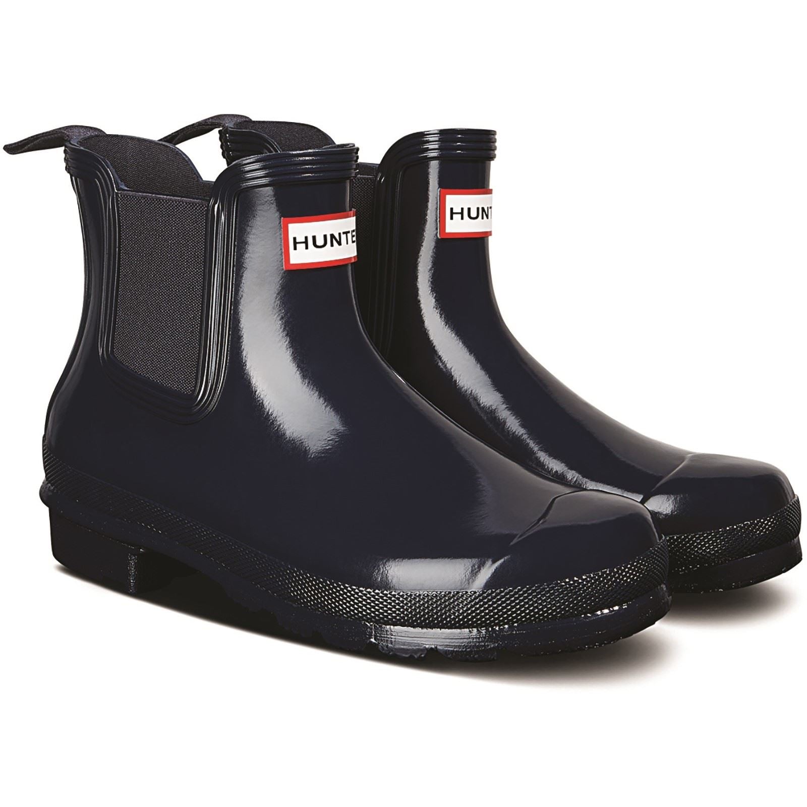 Hunter Original Chelsea Gloss Gummistiefel Für Damen In Marineblau