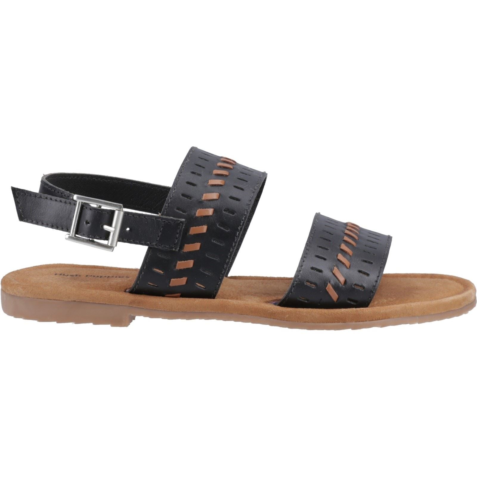 Hush Puppies Hadley Damen Sandalen Aus Schwarzem Leder