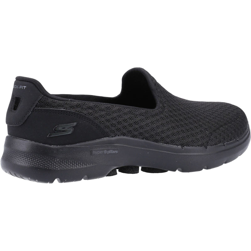Skechers Go Walk 6 Synthetik Damen Sneaker In Schwarz