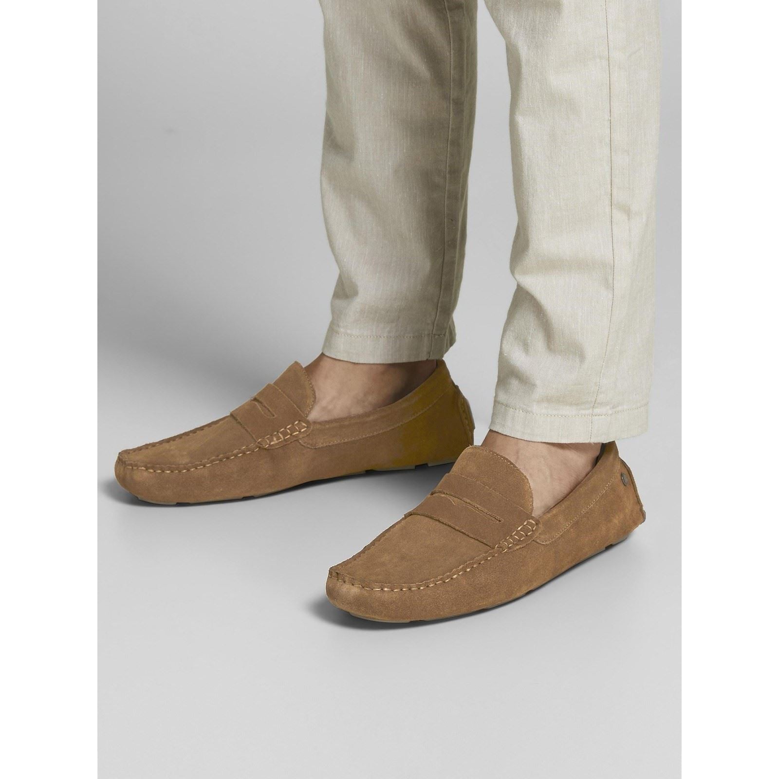 Jack & Jones Jensen Herrenslipper Aus Wildleder In Cognac