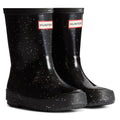 Hunter Kids First Giant Glitter Gummistiefel In Schwarz
