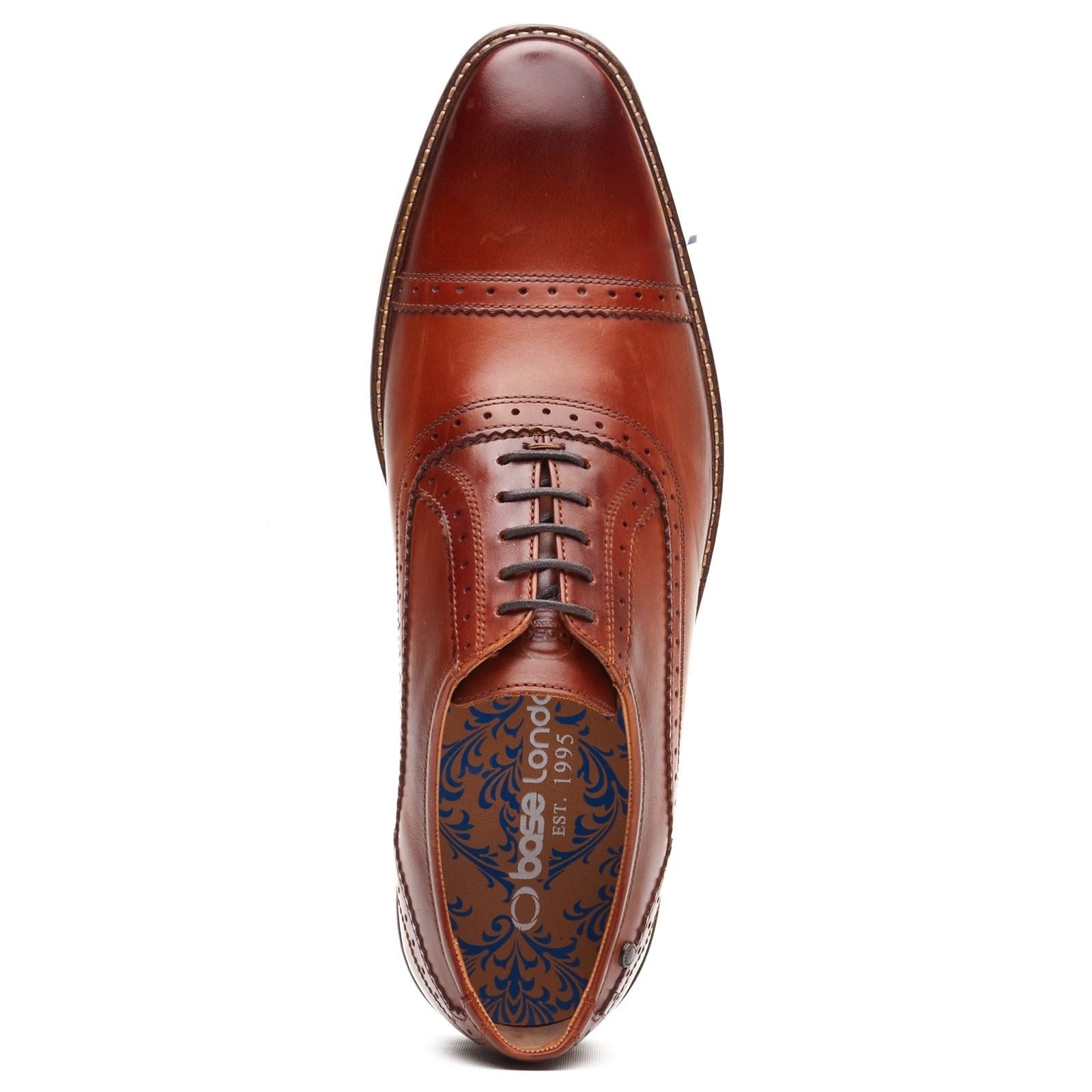 Base London Ascot Oxford Leder Herren Verbrannte Tan Oxford Schuhe