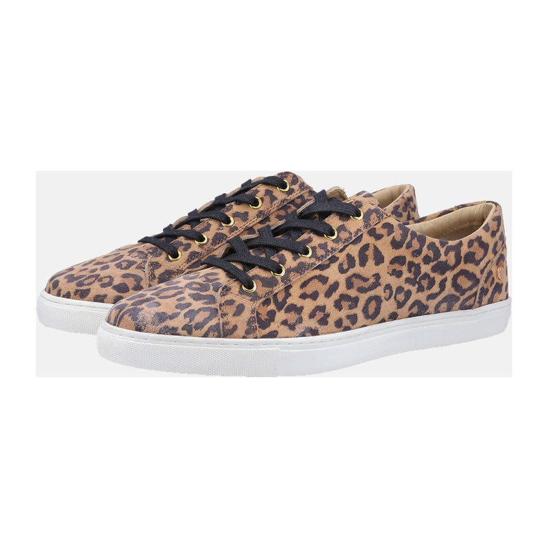 Hush Puppies Tessa Wildleder Damen Leoparden-Sneakers