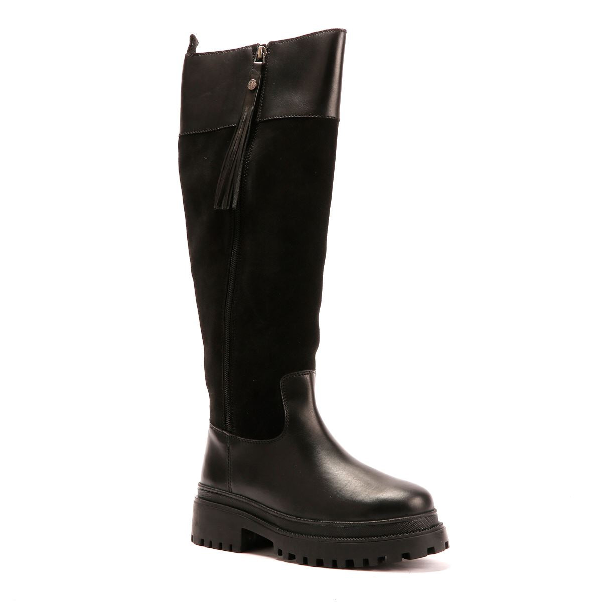 Osprey London The Bramble Tall Leder Damen Schwarze Stiefel