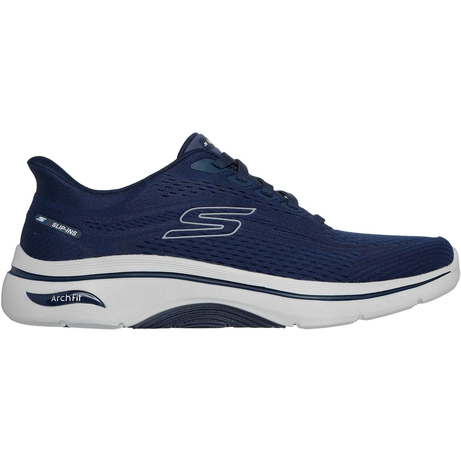 Skechers GO WALK Arch Fit 2.0 Percy Textile Herren Sneaker In Marineblau/Grau