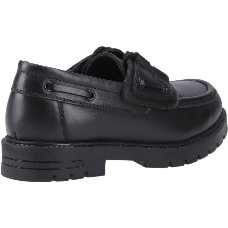 Hush Puppies Lucy Mädchenschwarze Bootsschuhe Aus Leder