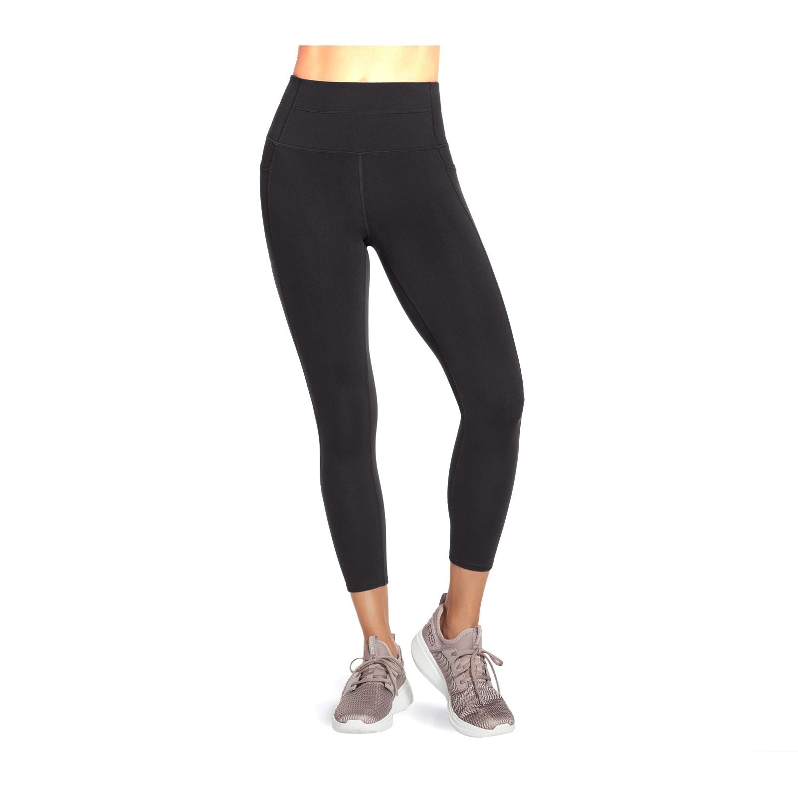 Skechers Performance GOWALK Wear High-Waisted 7/8 Nylon Damen Schwarze Sportleggings