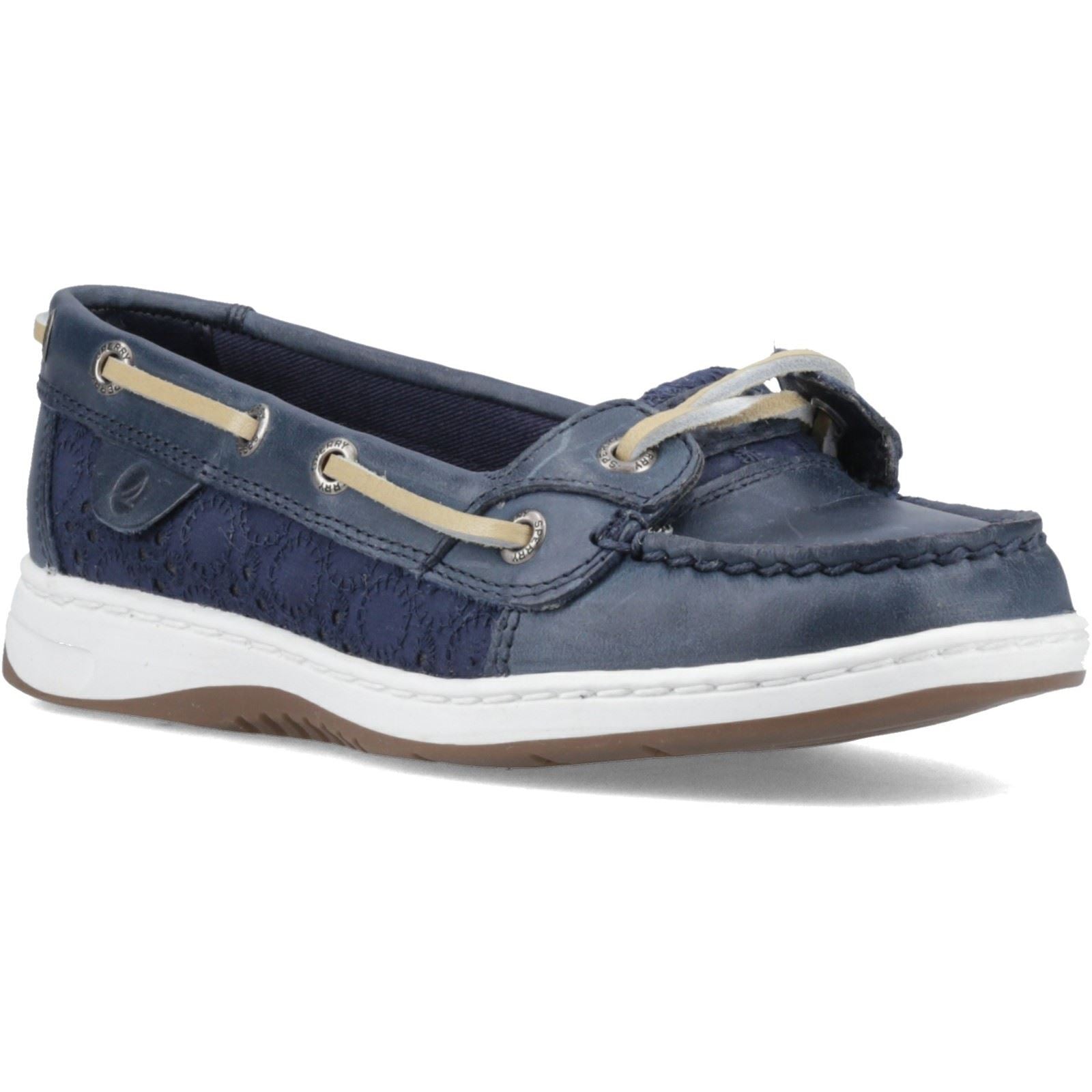 Sperry Angelfish Leder & Baumwollschuhe Für Damen In Marineblau