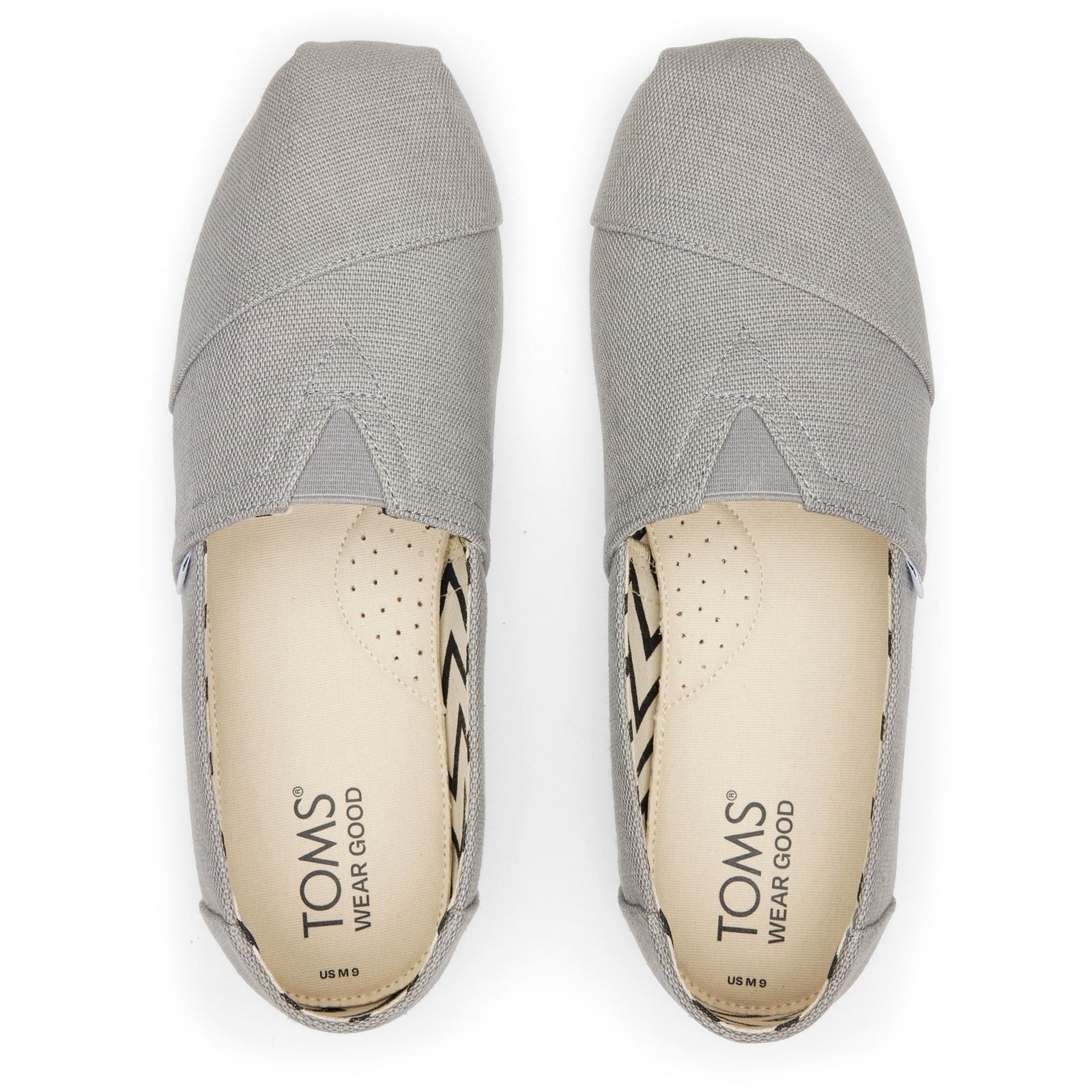 TOMS Alpargata Classic Baumwoll Herren Espadrilles In Drizzle Grey