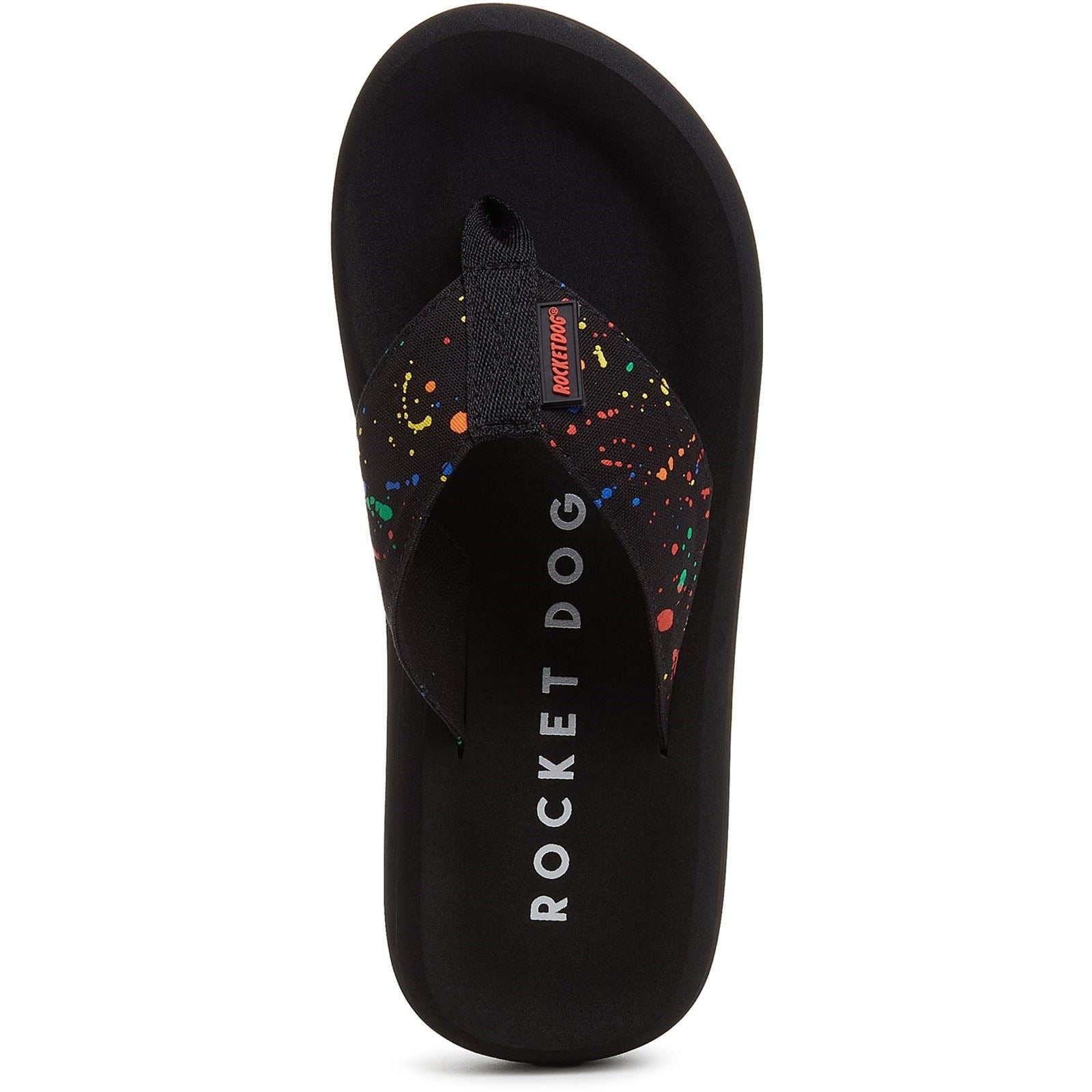 Rocket Dog Spotlight Splash Baumwolle Damen Schwarz/Multifarbige Sandalen