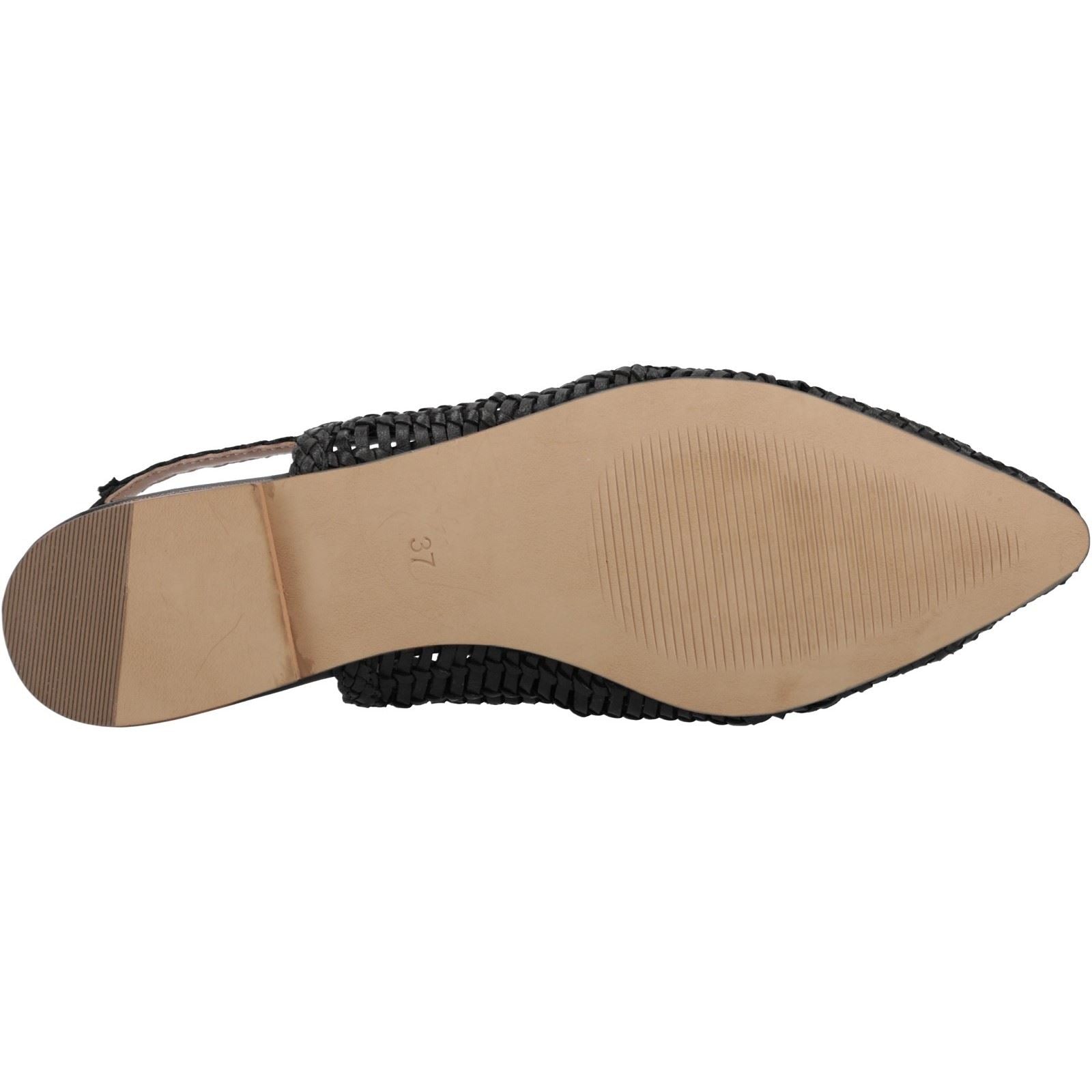 Hush Puppies Dalia Woven Damen Ballerinas Aus Schwarzem Leder