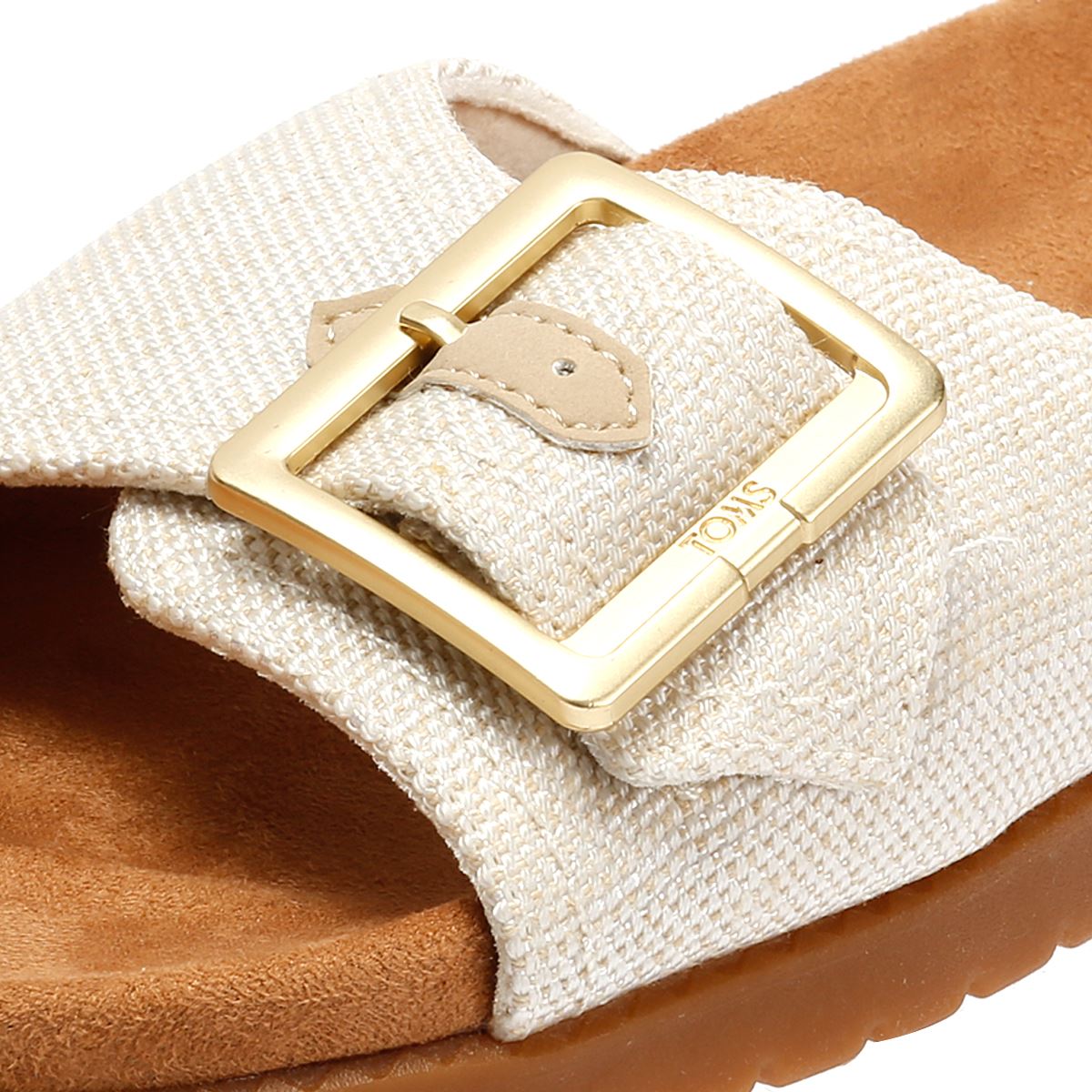 TOMS Marin Slide Textile Damen Weiße Sandalen