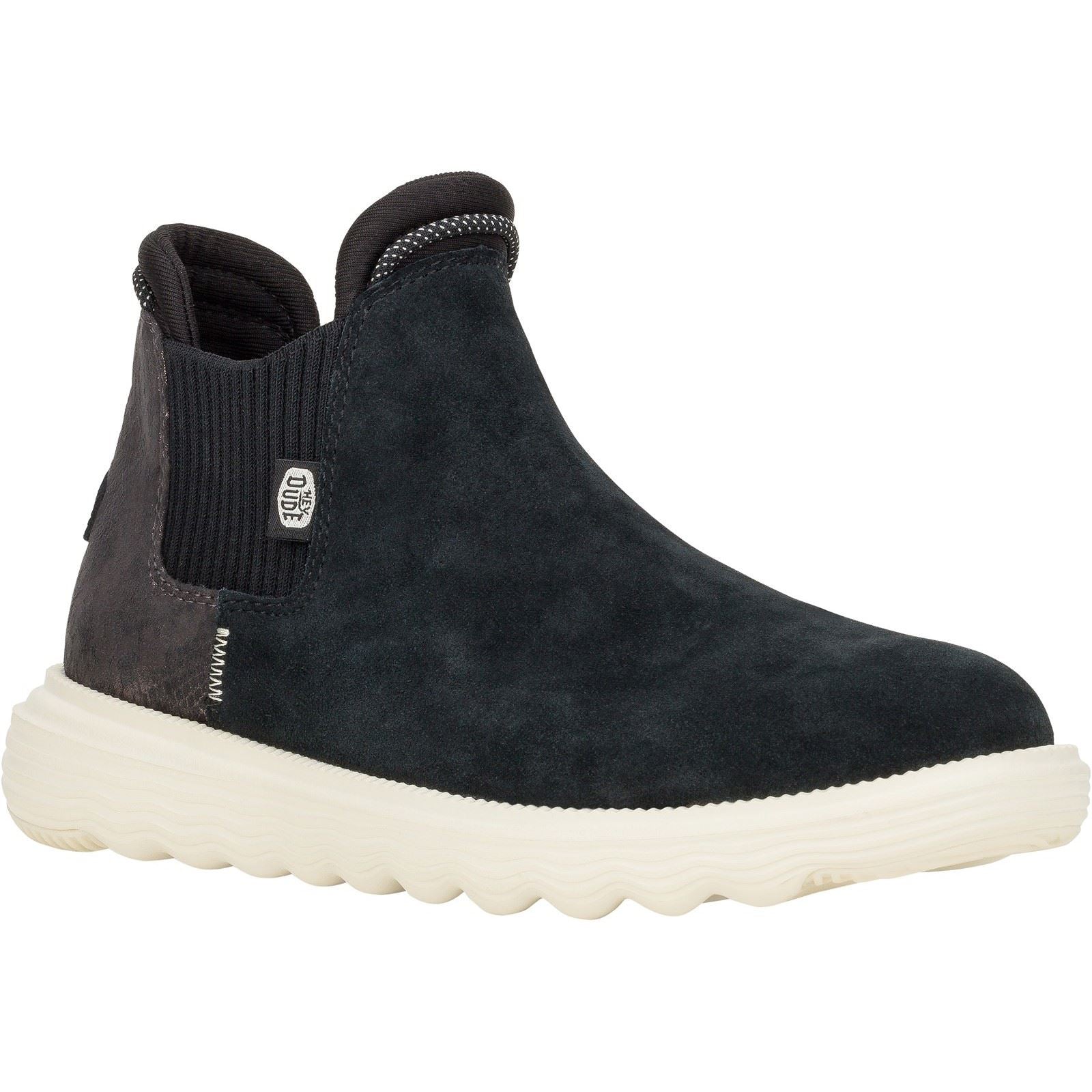 HEYDUDE Branson Novelty Leder Damen Schwarz/Schlange Stiefel