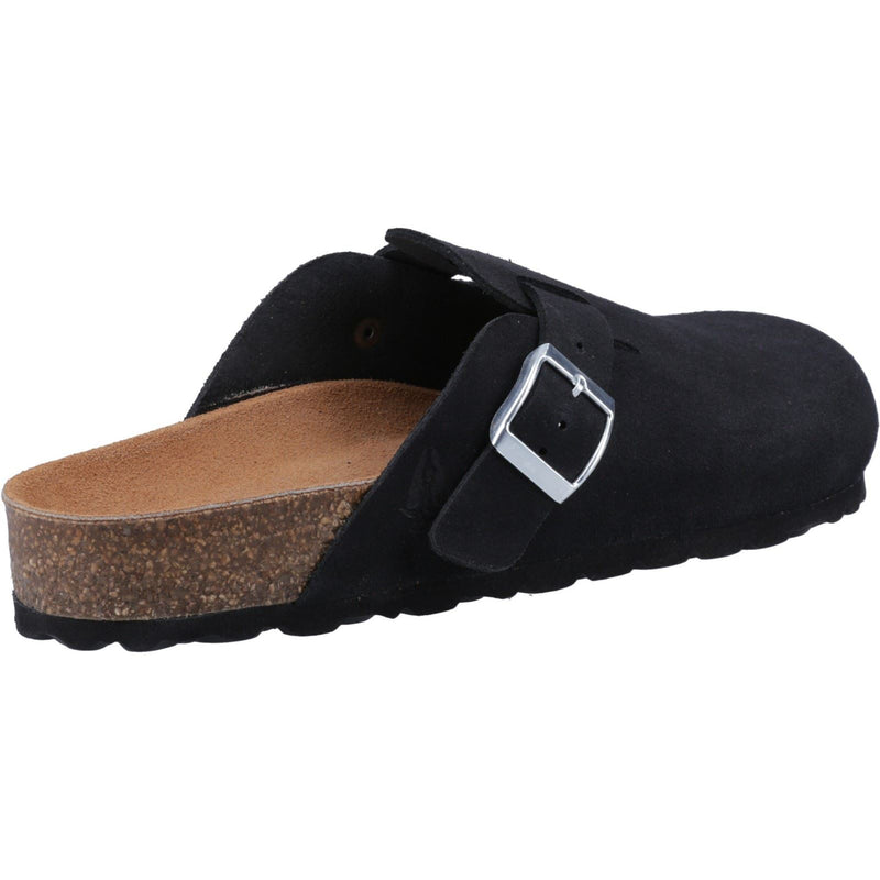 Hush Puppies Bailey Damen Pantoletten Aus Schwarzem Wildleder