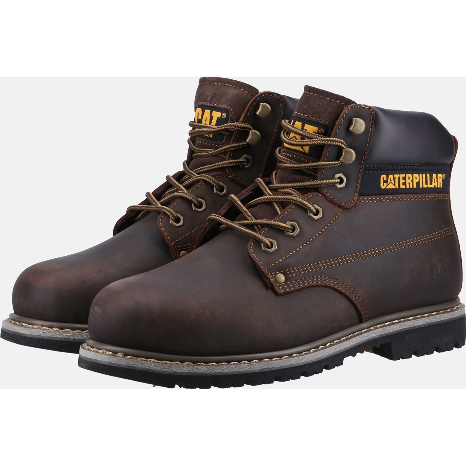 Caterpillar Powerplant S3 Nubuck Braun Sicherheitsstiefel