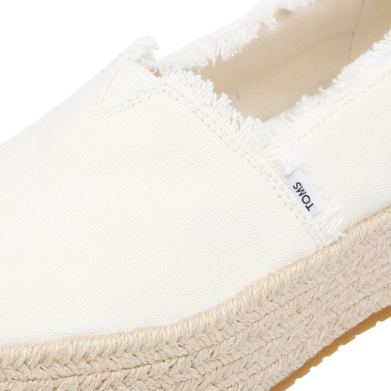 TOMS Valencia Canvas Damen Espadrilles In Weiß