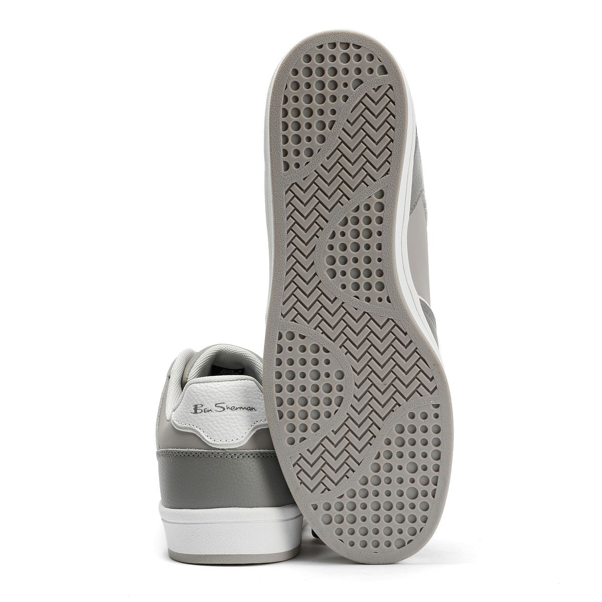 Ben Sherman Club Leder Herren Graue Turnschuhe