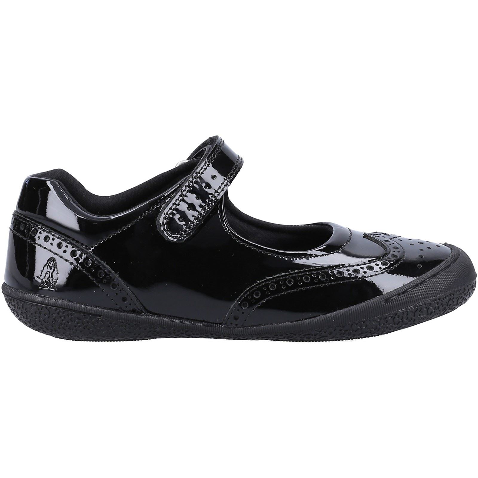 Hush Puppies RINA SHOE PATENT JNR Mädchenschuhe Aus Schwarzem Leder