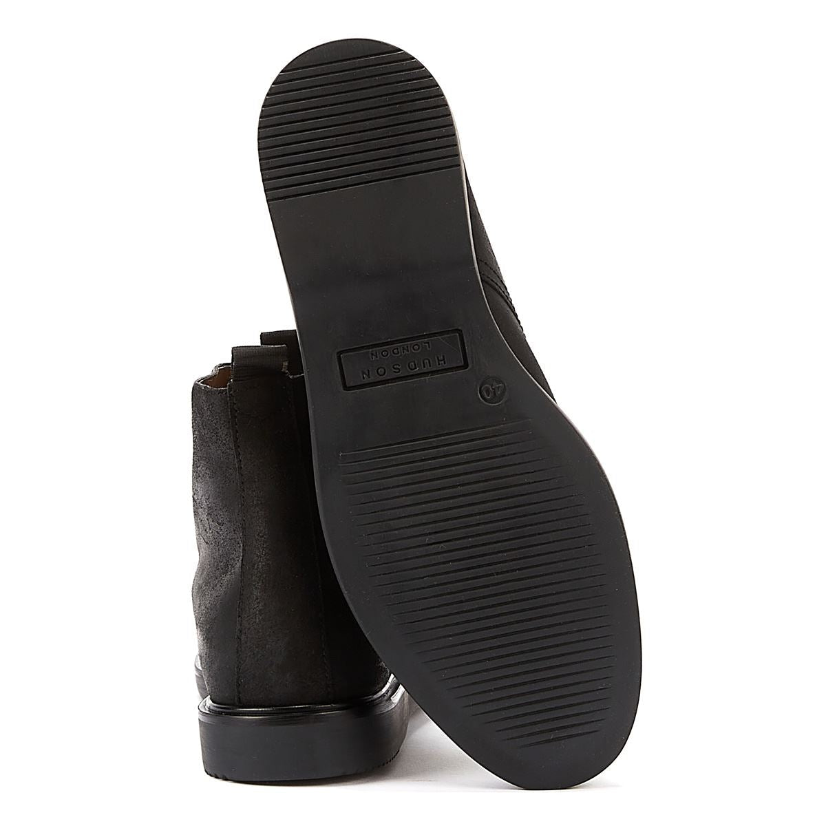 H By Hudson Troy Geöltes Wildleder Herren Stiefel Schwarz