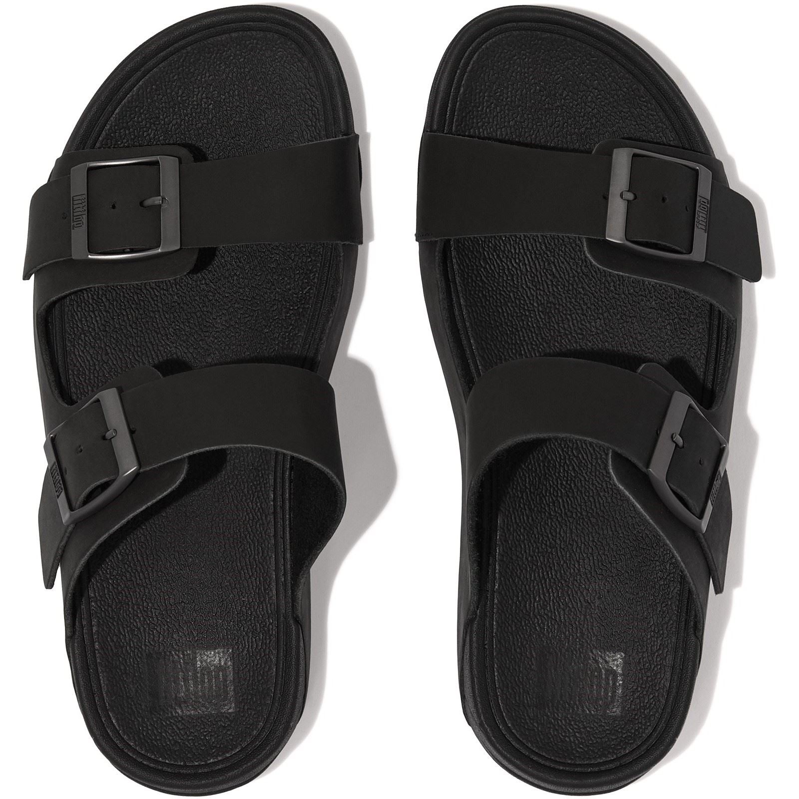 Fitflop Gogh Moc Leder Herren Schwarze Sandalen