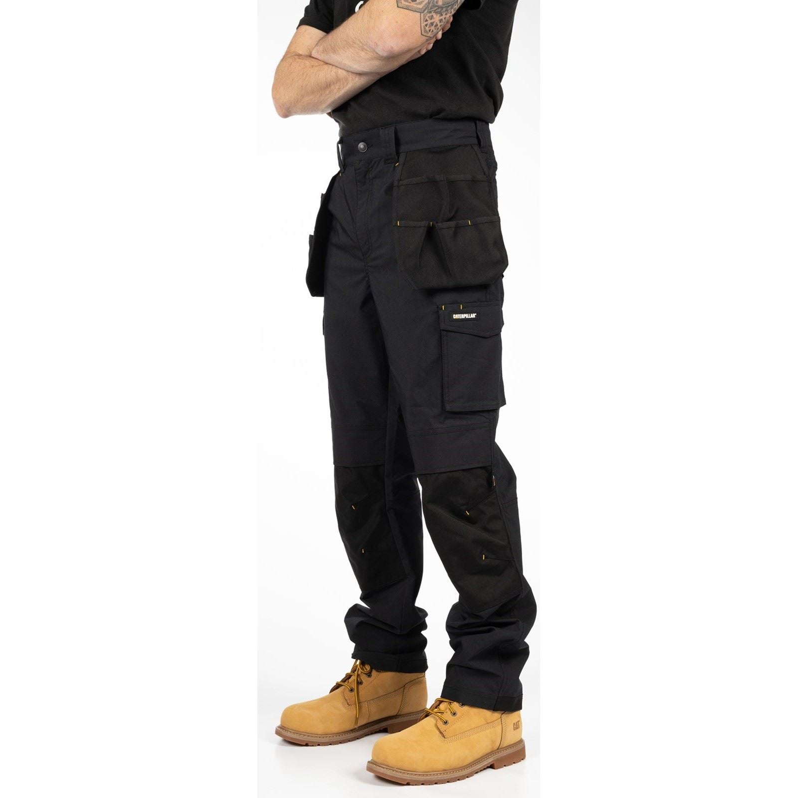 Caterpillar Nexus Holster Stretch Pocket Baumwoll Herren Schwarze Farbe Outdoor Hosen