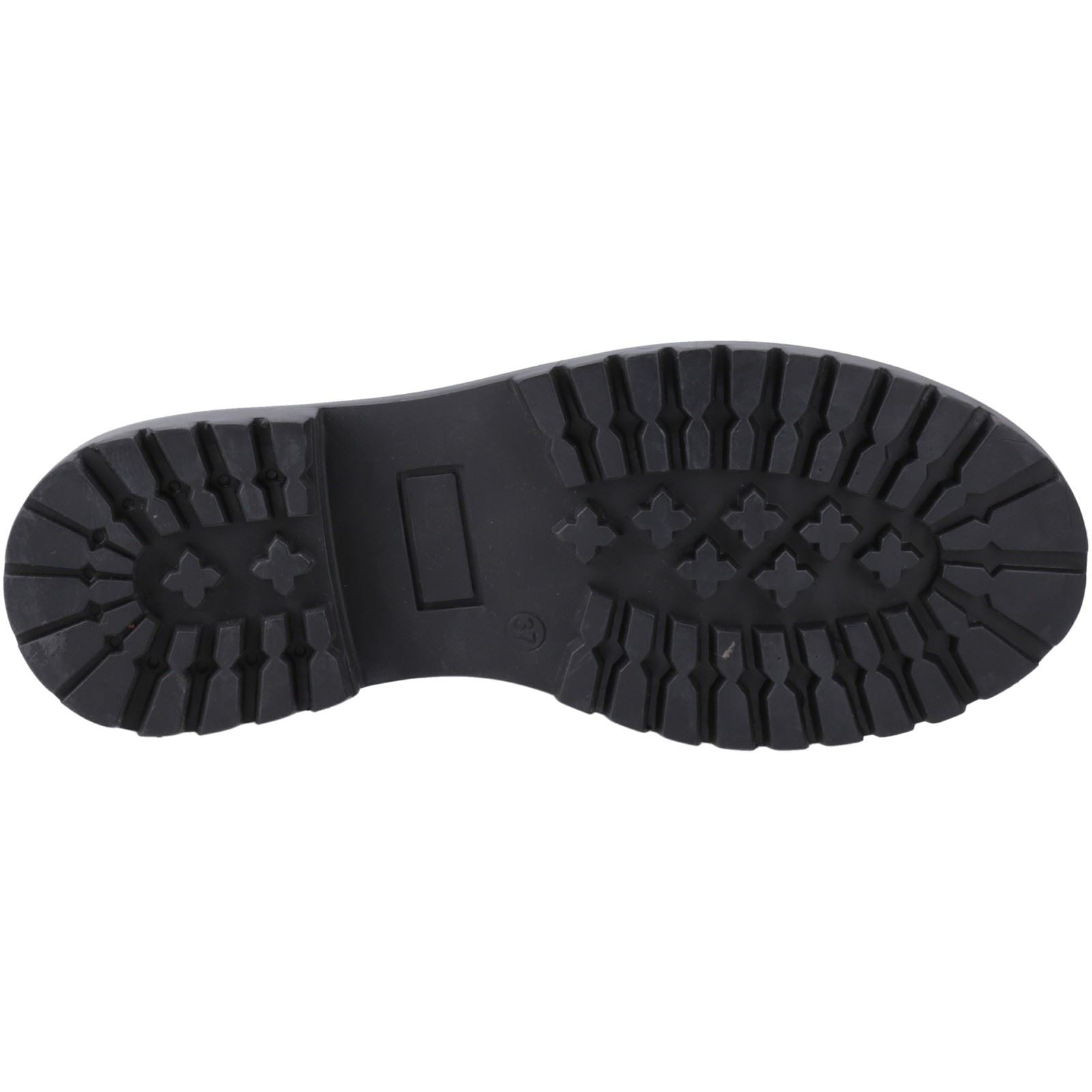 Hush Puppies Aubrey Mädchenschwarze Derby Schuhe Aus Leder