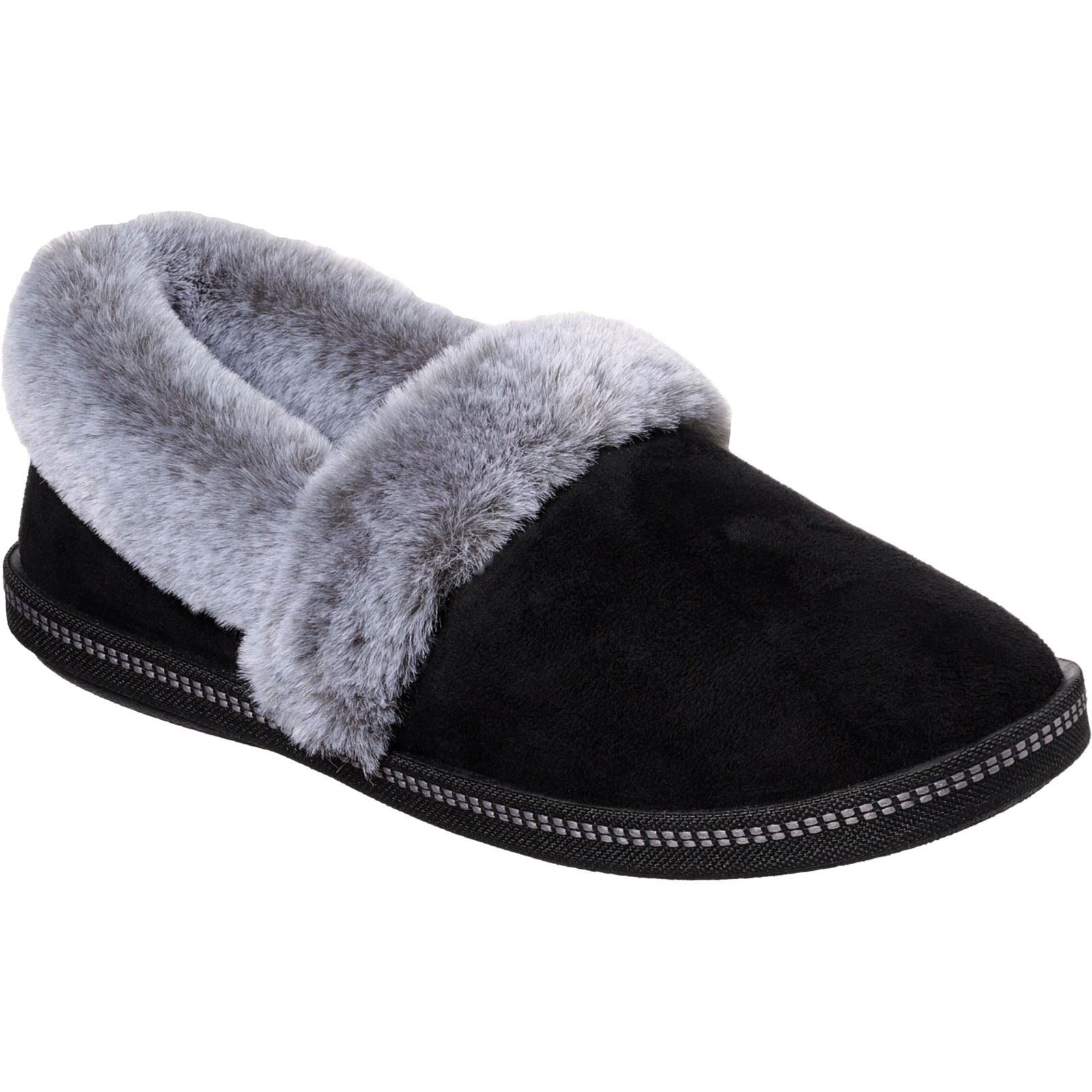Skechers Cozy Campfire-Team Toasty Synthetik Damen Hausschuhe In Schwarz