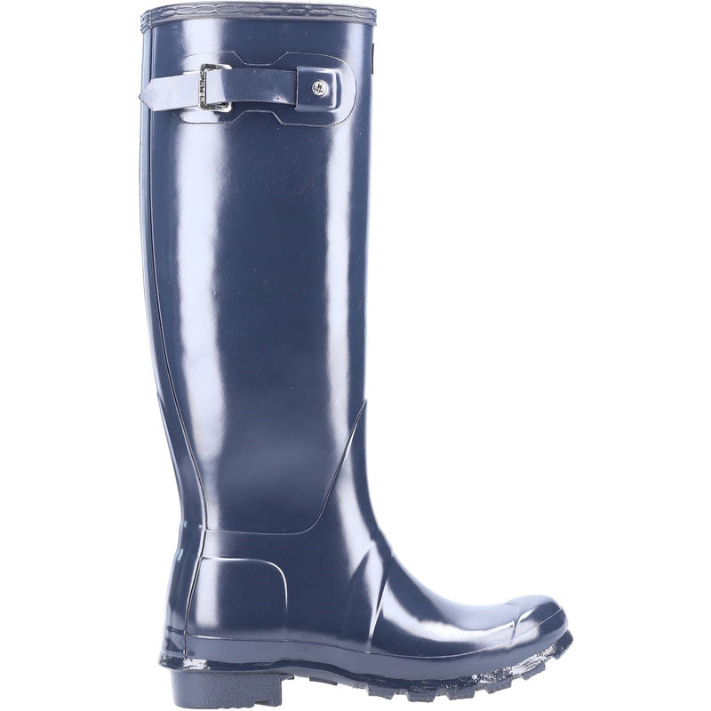 Hunter Original Tall Gloss Gummistiefel Für Damen In Marineblau