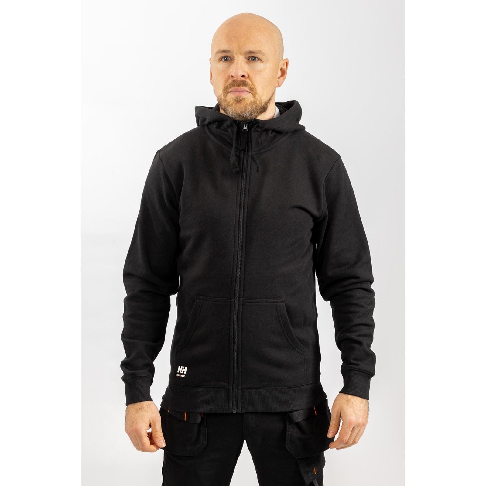 Helly Hansen Workwear Manchester Zip Baumwolle Herren Schwarzes Kapuzensweatshirt
