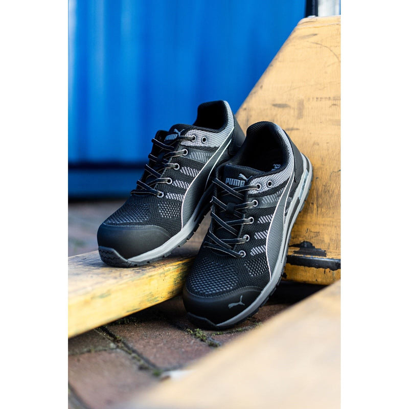 Puma Safety Elevate Knit Low S1 Textil Schwarz Sicherheits Sneaker