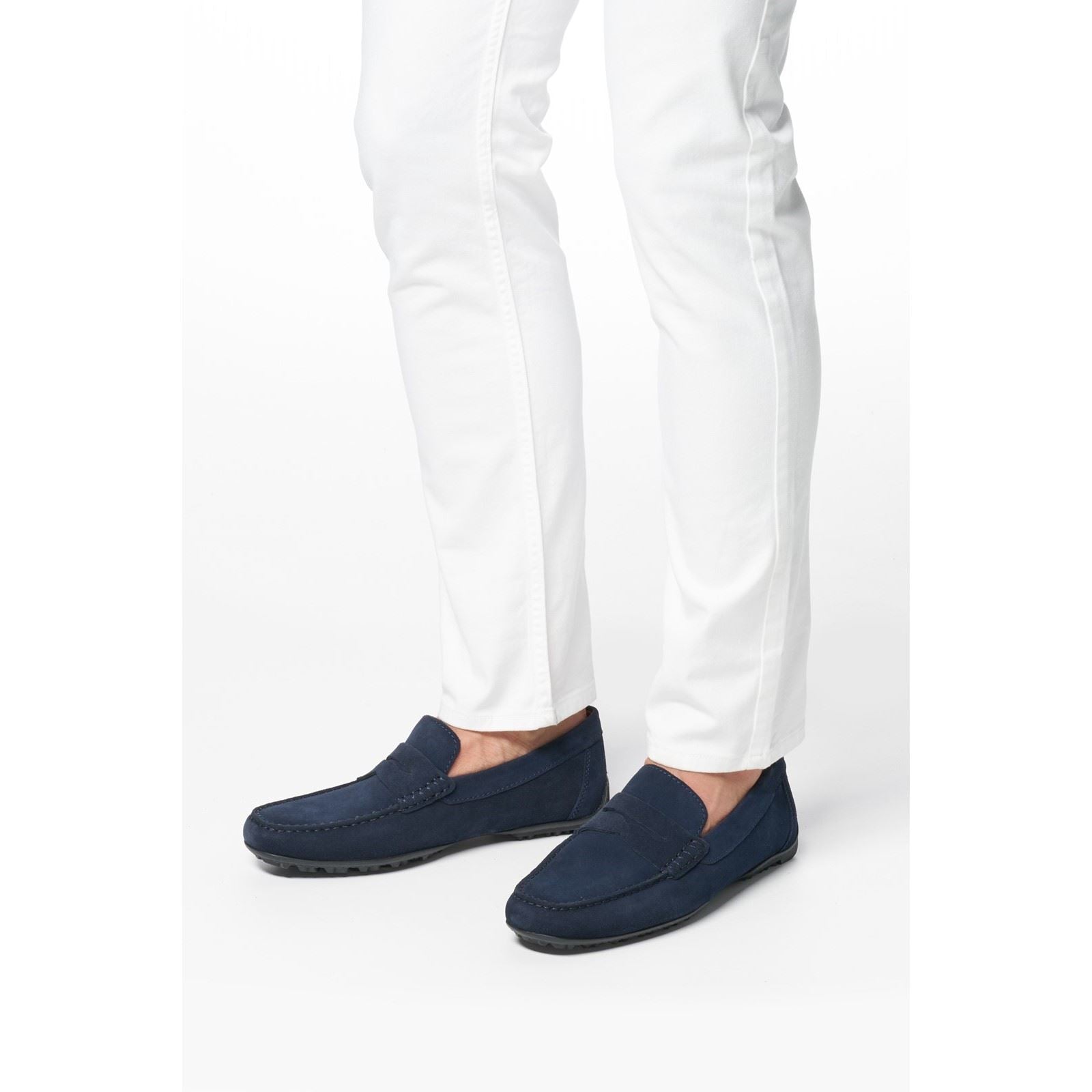 Geox U KOSMOPOLIS GRIP Herren Lederslipper In Marineblau