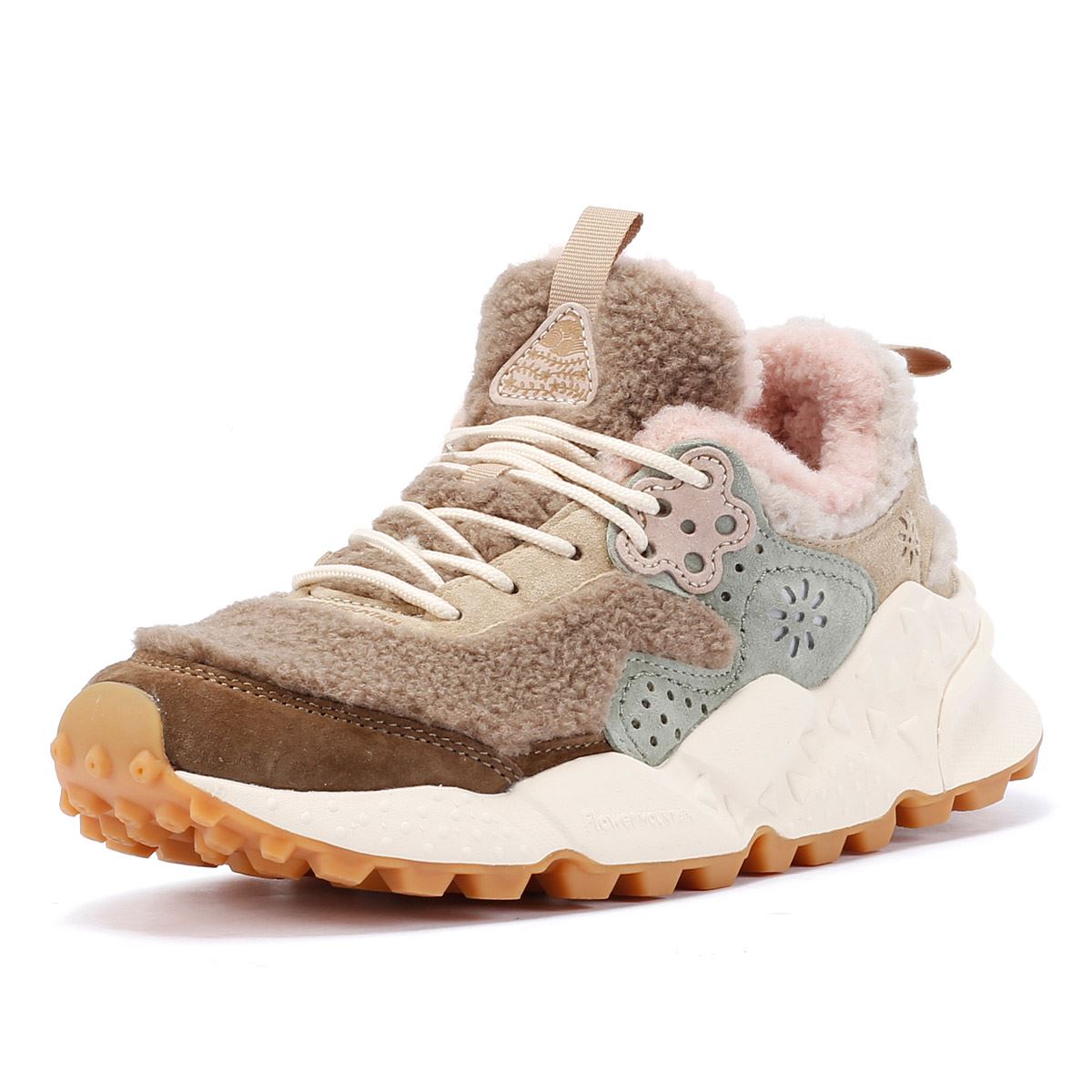 Flower Mountain Kotetsu Teddy Damen-Sneaker Aus Wollmischung In Beige